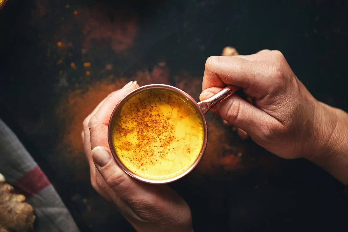 Golden turmeric spices
